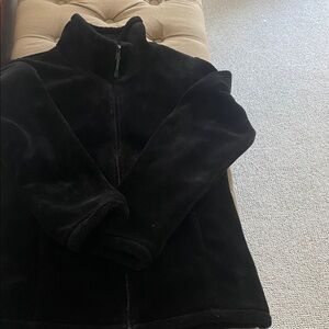 Classic Black Fleece Turtleneck Sweater